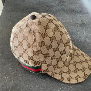 GUCCI - ORIGINAL GG CANVAS BASEBALL HAT WITH WEB